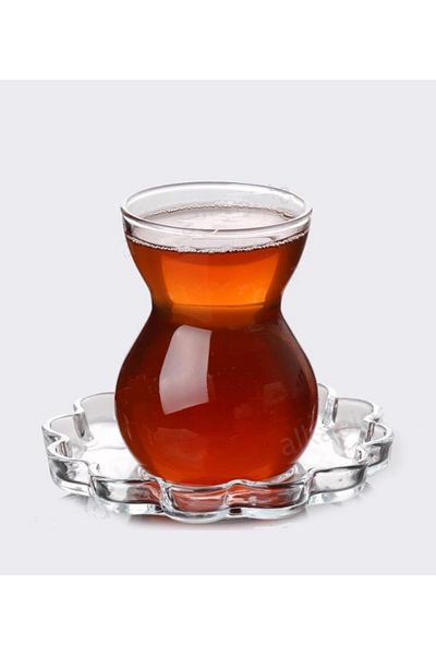 Paşabahçe طقم شاي - طقم فناجين شاي 12 قطعة. ديزي
