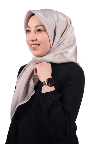 ALLURİNG THE BETTER ONE وشاح سهرة بحزام لامع بلون سادة - اللون 15