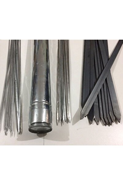 mobilreyon - Mangal Seti 55cm - 10 Adana Kebap Şiş Silme Demir , 10 Ciğer , 1...