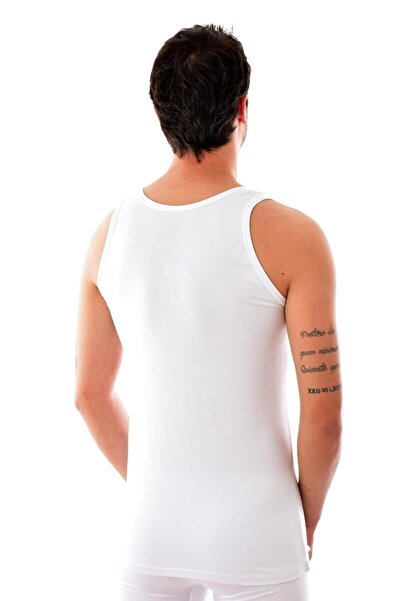 Tutku Men's Undershirt 9 Pack White Color Combed Cotton Single Color Available