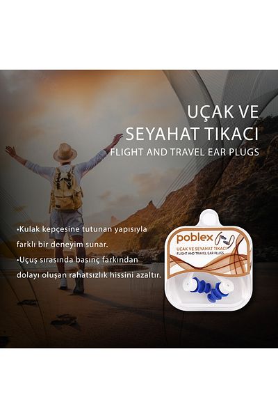 Poblex Airplane Earplugs - 4 Boxes