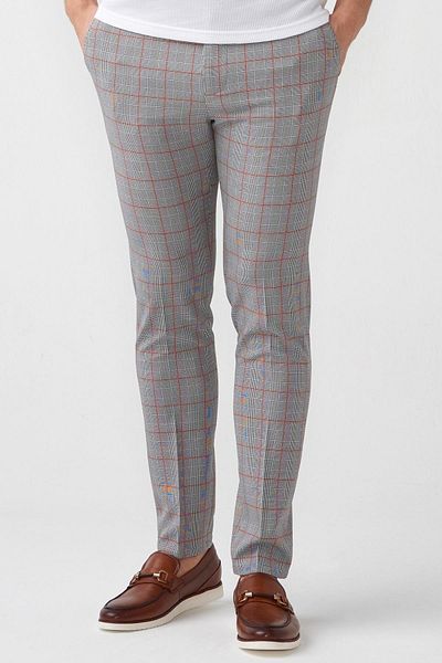 Mcr Super Slim Plaid Pants