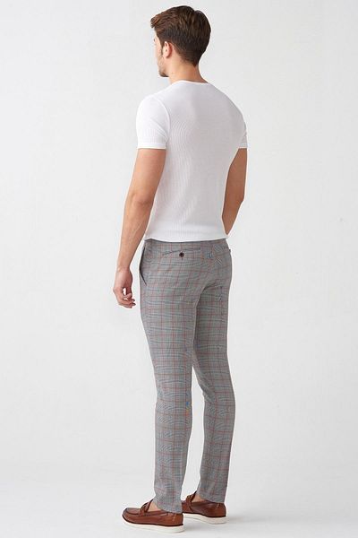 Mcr Super Slim Plaid Pants