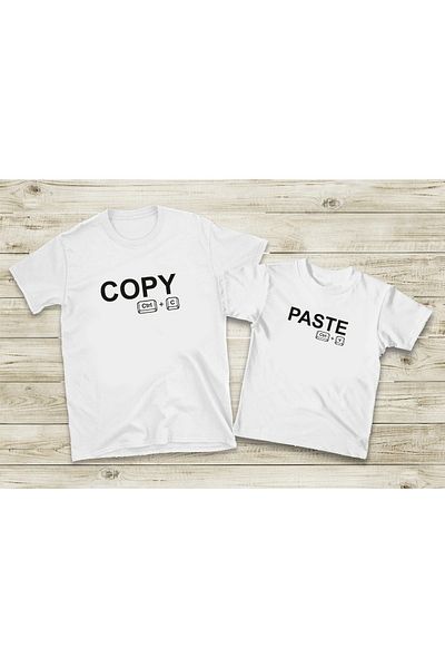 venüsdijital Tatăl Fiu Copy Paste Tricou alb