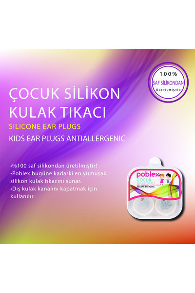 Poblex Silikon Kulak Tıkacı Çocuk