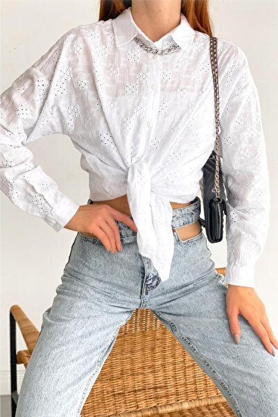 FEMELLE Вишита жіноча сорочка - 100% бавовна, фістова вишивка