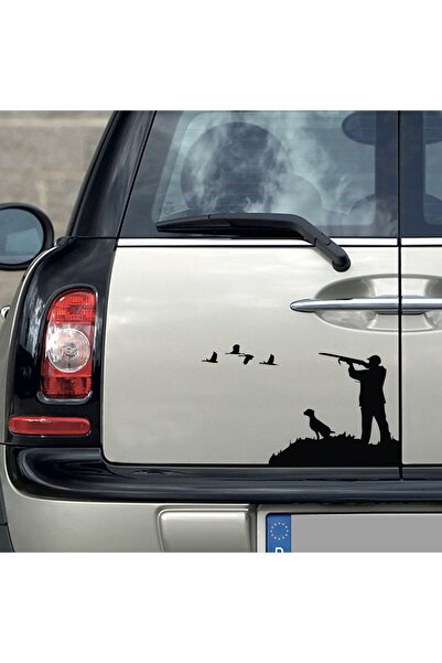 Akçay Sticker Avcı Sticker Ördek Avı Sticker Çulluk Sticker Araba Sticker Siy...