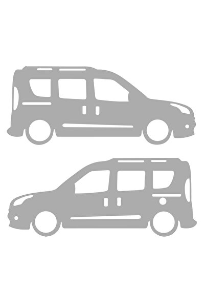 Akçay Sticker Fiat Doblo Sticker (2'li Takım) Doblo Gölge Sticker Oto Sticker...