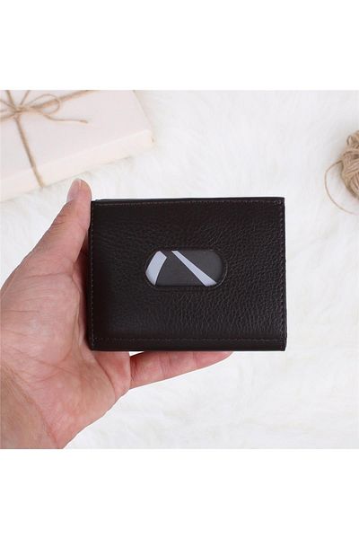 Legend Leather 724 Καφέ ανδρική θήκη για κάρτες από γνήσιο δέρμα με θήκη για κέρματα