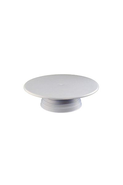 KfcHome 32 Cm White Plastic Rotating Cake Molding Stand