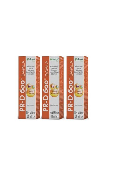 Valens Prd 600 Drops 20 ml - 3 Pieces