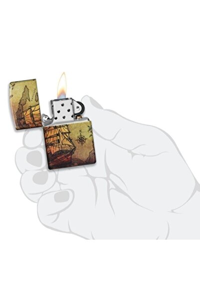 Zippo Çakmak 49355 Pirate Ship Design Lighter, Korsan Gemisi