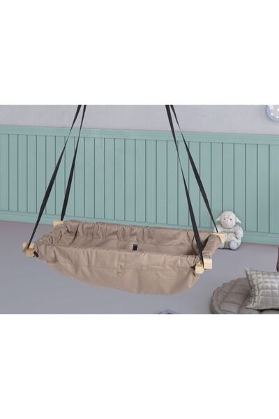 Webburada Cappucino Salıncak Beşik Ahşap Hop Hop Hamak Tavana Asılan Beşik Be...
