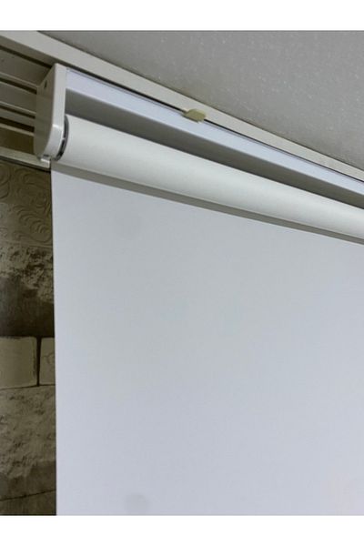 PERDECİNİZ Roller Blinds White Color - Sunshade Curtain - Home, Office - Quality Fabric (Skirt Part Straight)