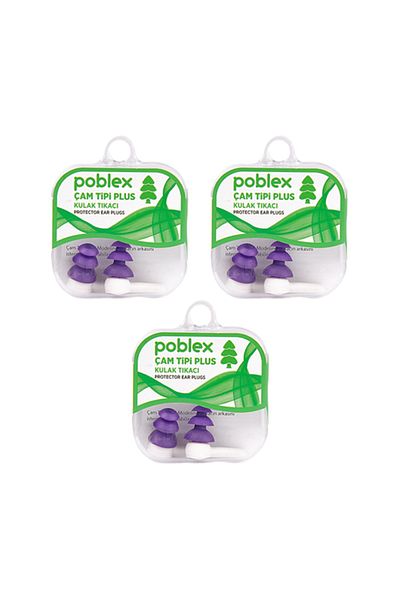 Poblex Pine Type Plus Earplugs Size L 3 Boxes