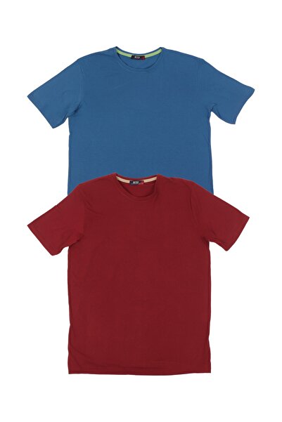 FATELLA Ανδρικά μπλουζάκια 2 συσκευασιών Πολύχρωμα μπλουζάκια Comfort Crew με...