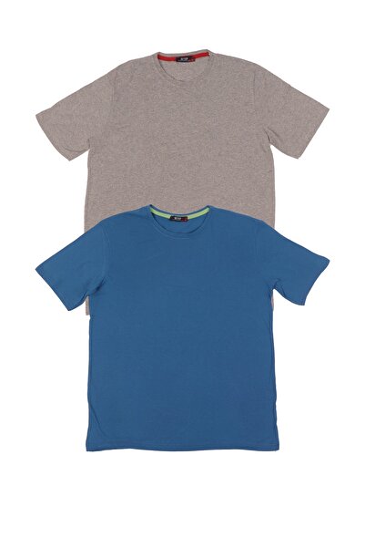 FATELLA Ανδρικά μπλουζάκια 2 συσκευασιών Πολύχρωμα μπλουζάκια Comfort Crew με...