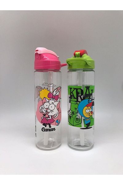Gıpta Kral Şakir Patterned Tritan Flask with Straw 630cc K222031
