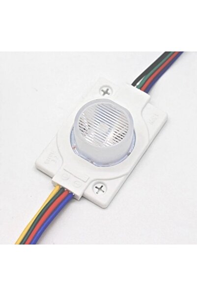 Hazar Led 12 Volt 1.5 Watt Tek Mercekli Modül Led Rgb (10 ADET)