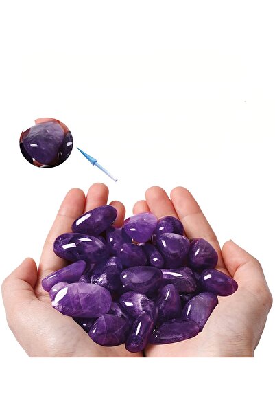 PEDRAS Doğal Taş Ametist Tımbıl Taşlar (1 Adet)