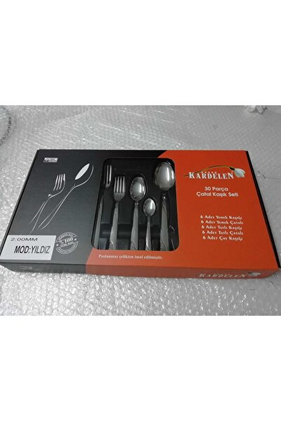 Kardelen 6 Kişilik Yıldız 30 Parça Kaşık Çatal Set