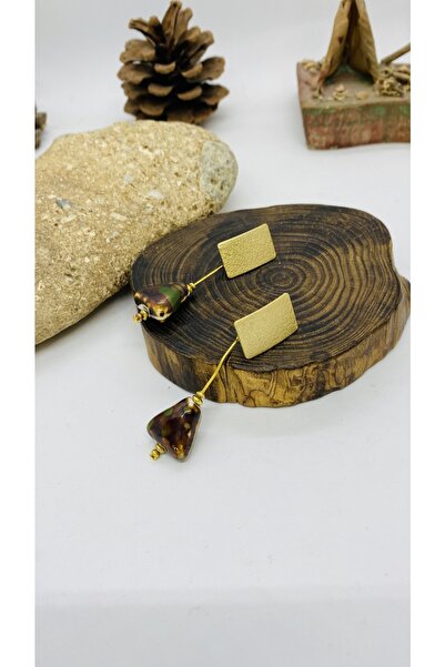 Porsuk Alternatif El Yapımı Etnik Otantik Hippi Bohem Pirinç Klipsli Porselen...