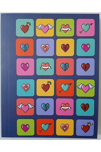 AYKI EV AKSESUAR VET ASARIM ÜRÜNLERİ Regal Colorful Page Heart Notepad Plain