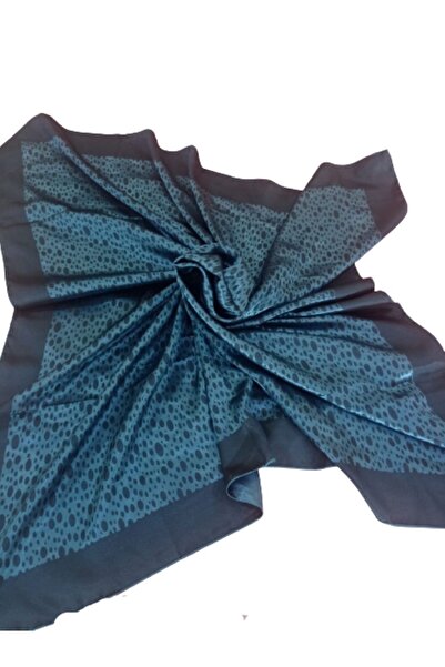 ZY BUTİK Green Polka Dot Patterned Silk Scarf