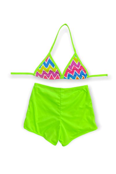 Nilmay mayo Girl's Bikini Set with Shorts