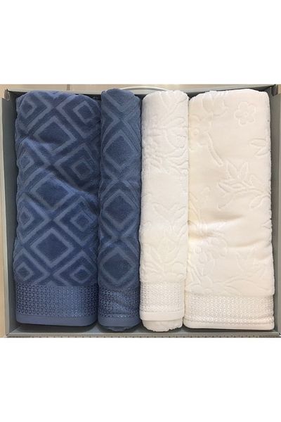 Özdilek Pastoral Best Set Cream - Navy Blue