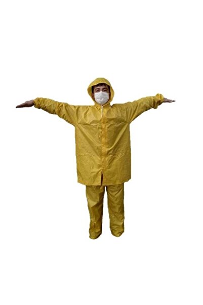 Sultan بدلة المطر العلوية السفلية مقاس Xl - أصفر