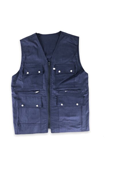 GZLFASHION Чоловічий багатокишеньковий лляний мисливський жилет