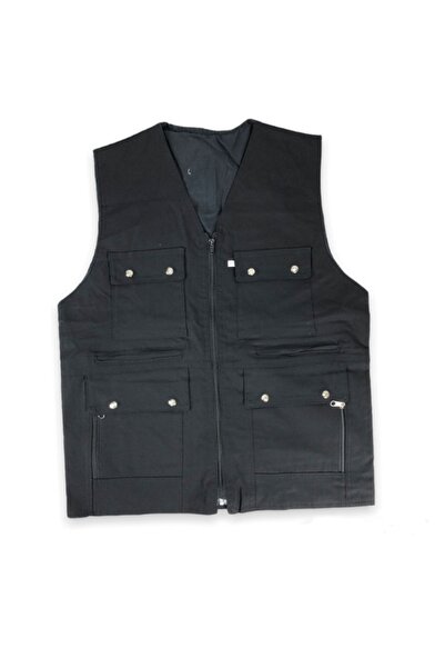 GZLFASHION Чоловічий багатокишеньковий лляний мисливський жилет