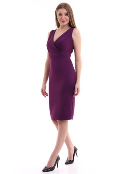 Moda MiraGül Kruvaze Yaka Balık Elbise