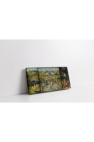 Tablosan Dünyevi Zevkler Bahçesi H Bosch Kanvas Tablo 90x150 Cm