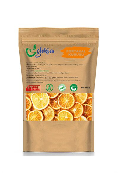 GLOKİM برتقال مجفف 250 جرام - فواكه مجففة