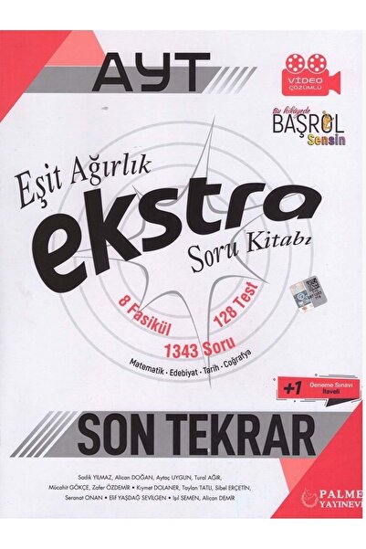 Palme Yayınları Palme YKS AYT Eşit Ağırlık Ekstra Son Tekrar Soru Kitabı Palm...