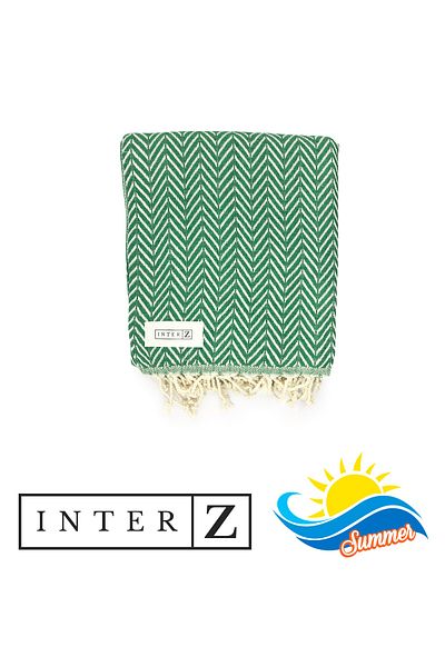 INTER Z Πετσέτα θαλάσσης 100% βαμβακερή, Xxl 100x180cm, Marmaris, Πράσινη