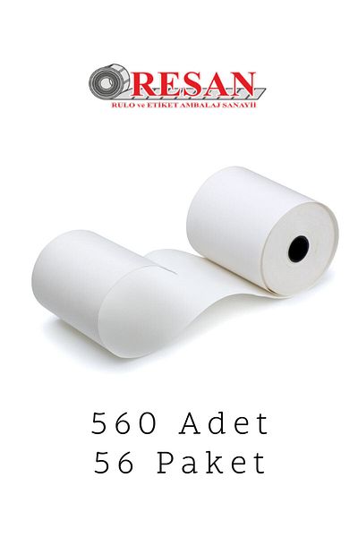 Resan 560 Pieces 80X40 Thermal Roll Cash Register - Pos Bill Information Receipt Printer