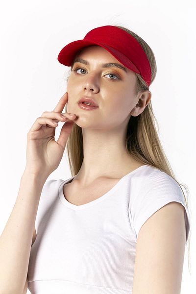 tuplepie Unisex UV Protective Visor Cap Visor Tennis Hat - Red