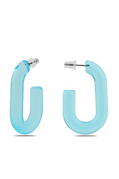 Ervalina Design Resin Double Earring 1021 Transparent Blue