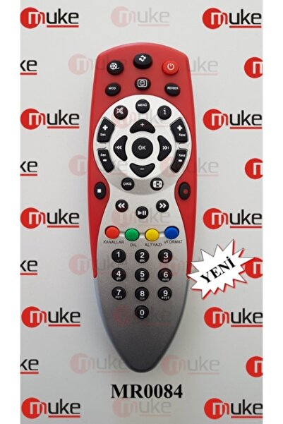 Herz Muke Mr0084 Digiturk Kırmızı Uydu Kumandası Kr0084