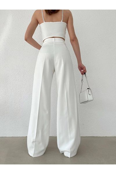 garaccu Trend Atakum Palazzo Fabric Trousers