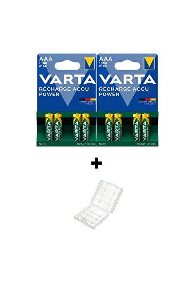 Varta 8 Adet 1000 Mah Aaa Şarjlı Ince Kalem Pil Pil Saklama Kutusu