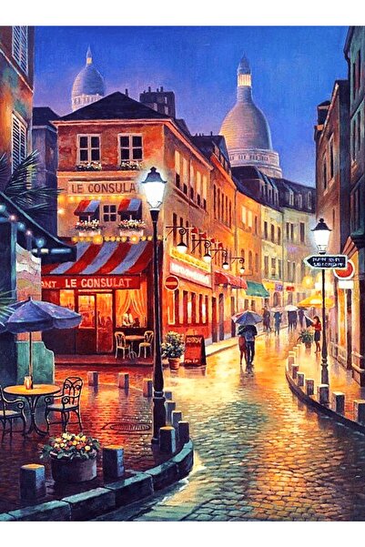 Hobi Tedarik Paris Akşamı Çerçeveli 60x75 Sayılarla Boyama Hobi Seti