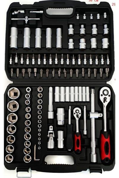 MOONSHOP Combo 108 Piece 1/2-1/4 Professional Socket Set