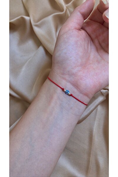 Mamba Ticaret 14 Ayar Altın Nazar Boncuklu Iki Dorika Toplu Bileklik