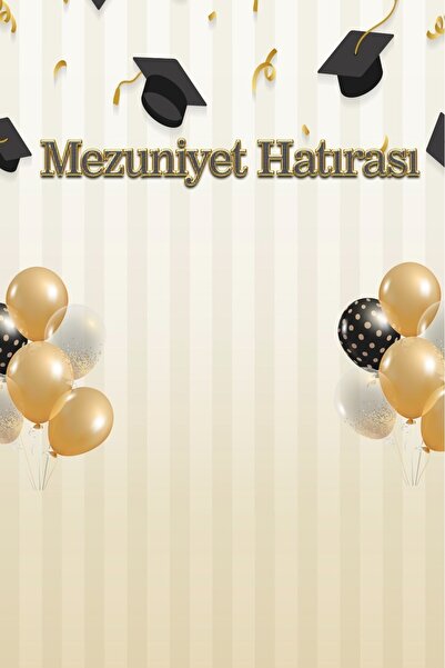 TELLGRAF REKLAM HİZMETLERİ لوحة قماشية مناسبة للاستخدام في المدارس ومكتوب عليها ذكرى التخرج (الخلفية)