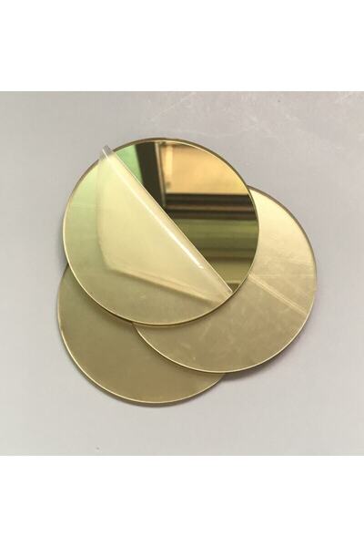 DOGA ONLINE 1 Mm Altın Renkli Yapışkanlı Aynalı- Gold Pleksi Levha - Yuvarlak...
