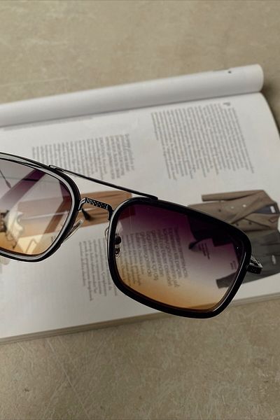 mylove Pou Gradient Sunglasses Black